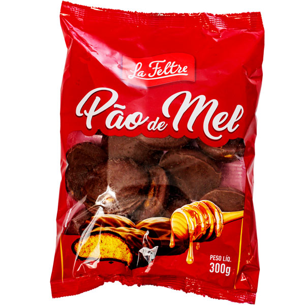 pao-de-mel-com-cobertura-sabor-chocolate-ao-leite-la-feltre-300g Pão de Mel com Cobertura de Chocolate ao Leite 300g – La Feltre - Imagem 1